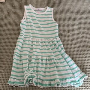 Crewcuts Green and White Striped Kids Dress